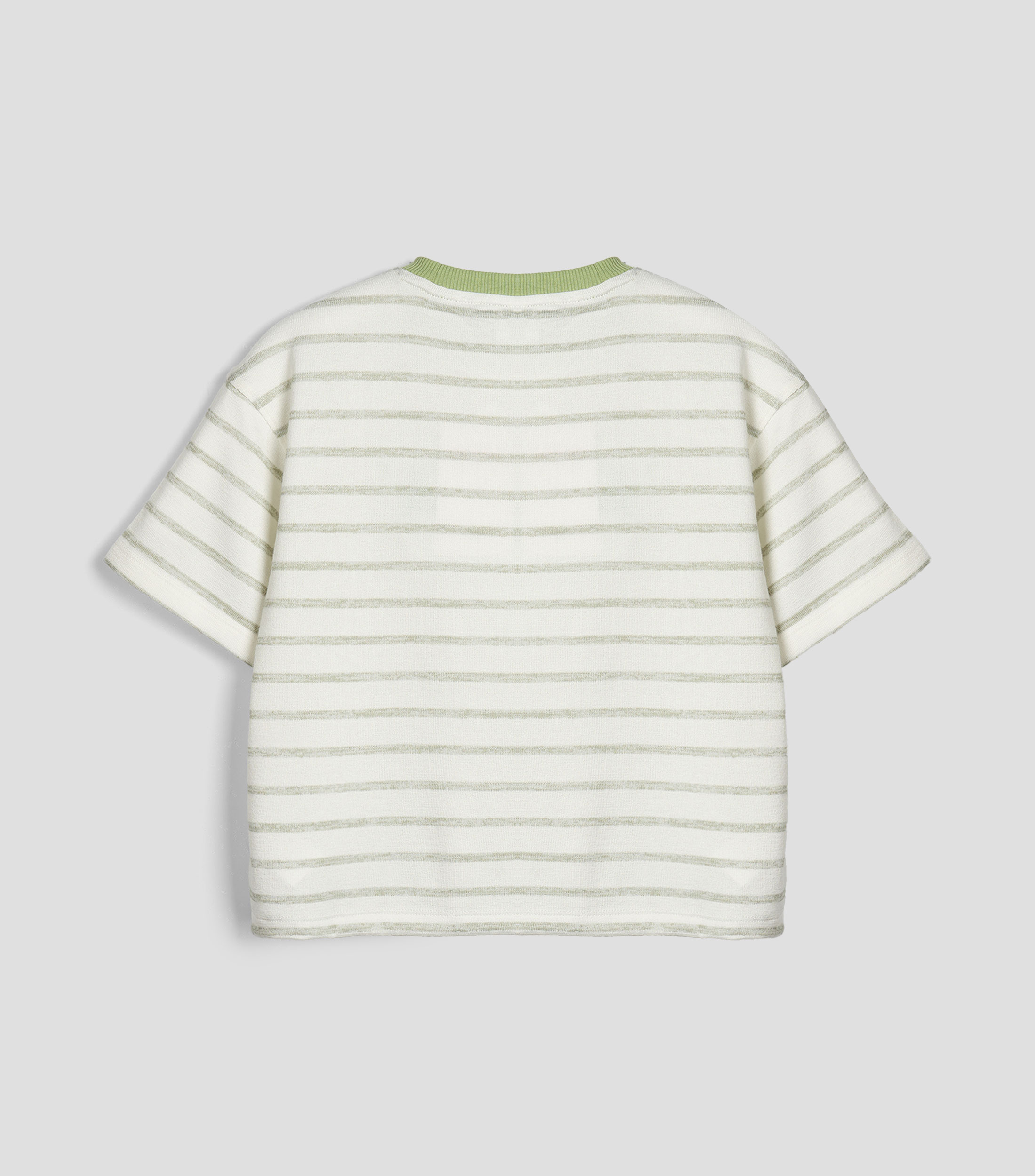 Playera cuello redondo manga corta rayas Niño